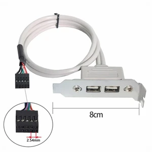 WRIARICH Low Profile 8cm Height USB 2.0 Female Back panel to Motherboard 9pin cable with PCI bracket 30cm WRIARICH Low Profile 8cm Height USB 2.0 Female Back panel to Motherboard 9pin cable with PCI bracket 30cm