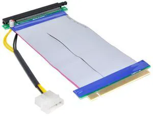WRIARICH PCI-E Express 16X to 16x Riser Extender Card with Molex IDE Power & Ribbon Cable 20cm EP-074 WRIARICH PCI-E Express 16X to 16x Riser Extender Card with Molex IDE Power & Ribbon Cable 20cm EP-074
