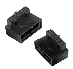 WRIARICH 1Set USB 3.0 20pin Male to Female Extension Adapter Up & Down Angled 90 Degree Overmold WRIARICH 1Set USB 3.0 20pin Male to Female Extension Adapter Up & Down Angled 90 Degree Overmold
