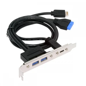 WRIARICH 10Gbps USB3.0 Motherboard 19/20Pin & Type-E to USB-C Type-C & USB 3.0 Dual Ports Female PCI-E Back Panel 5Gbps Cable WRIARICH 10Gbps USB3.0 Motherboard 19/20Pin & Type-E to USB-C Type-C & USB 3.0 Dual Ports Female PCI-E Back Panel 5Gbps Cable