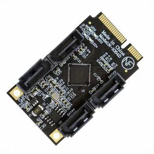 WRIARICH Mini PCI-E PCI Express to SATA 3.0 Four Ports Adapter Converter 6Gbps Hard Drive Extension Card for SSD WRIARICH Mini PCI-E PCI Express to SATA 3.0 Four Ports Adapter Converter 6Gbps Hard Drive Extension Card for SSD