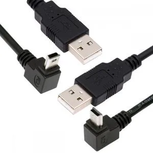 WRIARICH Cable 2pcs/lot Down & Up Angled Mini USB B Type 5pin Male 90 Degree to USB 2.0 Male Power Data Cable 50cm WRIARICH Cable 2pcs/lot Down & Up Angled Mini USB B Type 5pin Male 90 Degree to USB 2.0 Male Power Data Cable 50cm