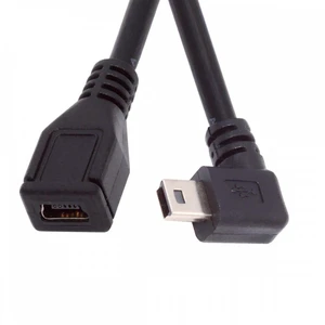 WRIARICH 90 Degree Right Angled Mini USB 5Pin Male to Female Extension Cable 30cm for GPS Camera WRIARICH 90 Degree Right Angled Mini USB 5Pin Male to Female Extension Cable 30cm for GPS Camera