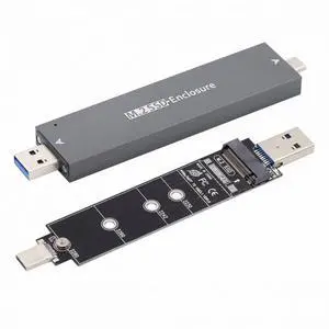 WRIARICH Combo Type-C USB3.0 to NVME M-key M.2 NGFF SATA SSD PCBA Case 2280/2242/2230mm Adapter RTL9210B Chipset WRIARICH Combo Type-C USB3.0 to NVME M-key M.2 NGFF SATA SSD PCBA Case 2280/2242/2230mm Adapter RTL9210B Chipset
