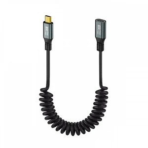 WRIARICH Stretch Coiled USB-C USB4 Cable 20Gbps 100W 8K for Laptop Keyboard Tablet Type-C Male to Female Extension Cable Power & Data WRIARICH Stretch Coiled USB-C USB4 Cable 20Gbps 100W 8K for Laptop Keyboard Tablet Type-C Male to Female Extension Cable Power & Data