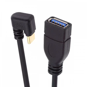 WRIARICH USB-C USB 3.1 Type-C Male to USB 3.0-A Female 10Gbps OTG Data Power Cable Opposite U Shape Back Angled WRIARICH USB-C USB 3.1 Type-C Male to USB 3.0-A Female 10Gbps OTG Data Power Cable Opposite U Shape Back Angled