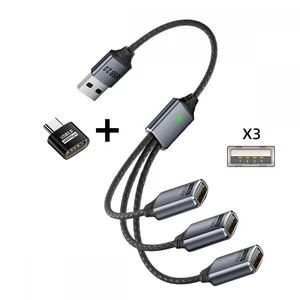 WRIARICH USB 2.0 Type-A to 3 Ports Hub Cable Bus Power 1 to 3 Data for Laptop Desktop Phone Mouse Keyboard Printer Disk WRIARICH USB 2.0 Type-A to 3 Ports Hub Cable Bus Power 1 to 3 Data for Laptop Desktop Phone Mouse Keyboard Printer Disk