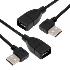 WRIARICH 2pcs/lot Left & Right Angled Type USB 2.0 Type-A Male to USB Female Extension Cable 90 Degree Type 20cm WRIARICH 2pcs/lot Left & Right Angled Type USB 2.0 Type-A Male to USB Female Extension Cable 90 Degree Type 20cm