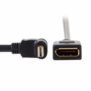 WRIARICH Cable Up Angled Mini DP DisplayPort 90 Degree to DisplayPort Female Cable for Displays Monitors WRIARICH Cable Up Angled Mini DP DisplayPort 90 Degree to DisplayPort Female Cable for Displays Monitors