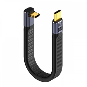 WRIARICH Up Angled 240W Type-C USB-C Male to Male USB4 40Gbps 100W 8K Flat Slim FPC Data Cable for Laptop Phone 13cm WRIARICH Up Angled 240W Type-C USB-C Male to Male USB4 40Gbps 100W 8K Flat Slim FPC Data Cable for Laptop Phone 13cm