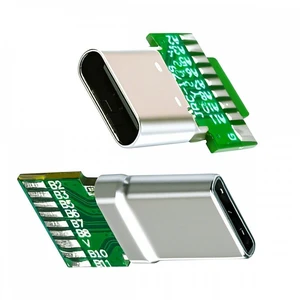 WRIARICH 2pcs/lot OEM DIY USB-C USB 3.1 Type-C Male & Female Plug Socket Connector Solder Type with PCB WRIARICH 2pcs/lot OEM DIY USB-C USB 3.1 Type-C Male & Female Plug Socket Connector Solder Type with PCB