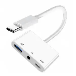 WRIARICH Type C USB-C to 3.5mm Audio AUX & Type-A USB2.0 OTG Female with PD Power Charge Adapter Compatible with Laptop Tablet Phone WRIARICH Type C USB-C to 3.5mm Audio AUX & Type-A USB2.0 OTG Female with PD Power Charge Adapter Compatible with Laptop Tablet Phone