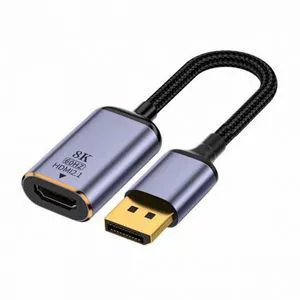 WRIARICH Cable DisplayPort 1.4 Source to HDMI 2.0 Display 8K 60hz UHD 4K DP to HDMI Female Monitor Adapter Cable WRIARICH Cable DisplayPort 1.4 Source to HDMI 2.0 Display 8K 60hz UHD 4K DP to HDMI Female Monitor Adapter Cable