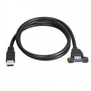 WRIARICH USB 3.0 Type A Male to Type A Female Extension Cable 50cm Panel Mount Type for Laptop Desktop WRIARICH USB 3.0 Type A Male to Type A Female Extension Cable 50cm Panel Mount Type for Laptop Desktop