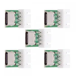 WRIARICH 5pcs/set DIY OEM Type C Female Socket Connector to 4Pin Pitch=2.54mm Wafer Socket Horizontal USB2.0 Pinout DC 5V Power WRIARICH 5pcs/set DIY OEM Type C Female Socket Connector to 4Pin Pitch=2.54mm Wafer Socket Horizontal USB2.0 Pinout DC 5V Power
