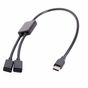 WRIARICH USB 2.0 Type-C USB-C to Dual Ports 1-to-2 USB-C Female Hub Cable 480Mbps For Laptop PC Mouse Flash Disk WRIARICH USB 2.0 Type-C USB-C to Dual Ports 1-to-2 USB-C Female Hub Cable 480Mbps For Laptop PC Mouse Flash Disk