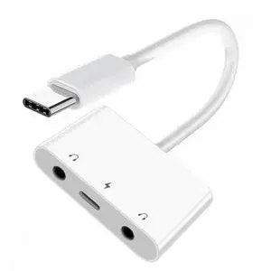 WRIARICH Type C USB-C to Dual 3.5mm Audio AUX & MIC Sound Card with PD Power Charge Adapter Compatible with Laptop Tablet Phone WRIARICH Type C USB-C to Dual 3.5mm Audio AUX & MIC Sound Card with PD Power Charge Adapter Compatible with Laptop Tablet Phone
