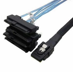 WRIARICH Internal 36 Pin Mini SAS SFF-8087 Host to 4 SFF-8482 Target SAS Hard Disk and SATA Power Cable 100cm WRIARICH Internal 36 Pin Mini SAS SFF-8087 Host to 4 SFF-8482 Target SAS Hard Disk and SATA Power Cable 100cm