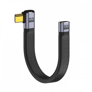 WRIARICH Right Angled USB4 Extension Cable 13cm Slim Flat Male to Female 40Gbps with 240W Power and 8K@60Hz Video WRIARICH Right Angled USB4 Extension Cable 13cm Slim Flat Male to Female 40Gbps with 240W Power and 8K@60Hz Video