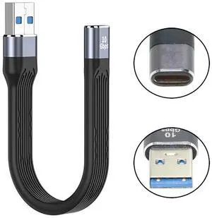 WRIARICH 10Gbps USB 3.1 Type-C Female to USB3.0 Type A Male Flat Slim FPC Data Cable 13cm for Laptop Phone WRIARICH 10Gbps USB 3.1 Type-C Female to USB3.0 Type A Male Flat Slim FPC Data Cable 13cm for Laptop Phone