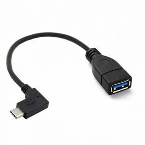 WRIARICH 90 Degree Right Angled USB-C USB 3.1 Type-C Male to A Female OTG Data Cable for Tablet Phone WRIARICH 90 Degree Right Angled USB-C USB 3.1 Type-C Male to A Female OTG Data Cable for Tablet Phone