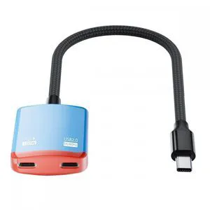 WRIARICH Type-C USB-C 1-to-2 VR AR Glass OTG 8K Video USB-C Female 100W PD Power Cable for NS Handheld Console Laptop Tablet Phone WRIARICH Type-C USB-C 1-to-2 VR AR Glass OTG 8K Video USB-C Female 100W PD Power Cable for NS Handheld Console Laptop Tablet Phone