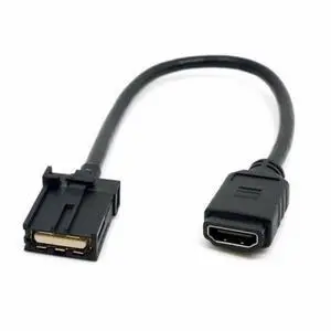 WRIARICH High Speed HDMI 1.4 Type E Male to Type A Female Video Audio Cable 0.3m Automotive Connection System Grade Connector WRIARICH High Speed HDMI 1.4 Type E Male to Type A Female Video Audio Cable 0.3m Automotive Connection System Grade Connector