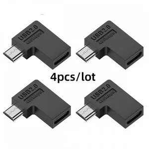 WRIARICH 4pcs/lot USB-C USB2.0 Type-C Female to Micro USB Male Power Data Adapter 90 Degree Right Angled Type WRIARICH 4pcs/lot USB-C USB2.0 Type-C Female to Micro USB Male Power Data Adapter 90 Degree Right Angled Type