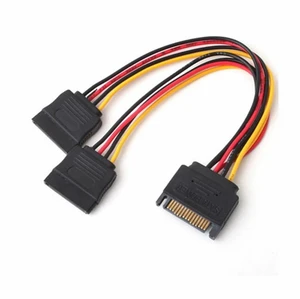 WRIARICH SATA II Hard Disk Power Male to 2 Female Splitter Y 1 to 2 Extension Cable WRIARICH SATA II Hard Disk Power Male to 2 Female Splitter Y 1 to 2 Extension Cable