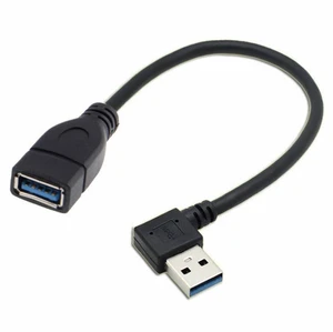 WRIARICH Left Angled USB 3.0 Type-A Male to USB 3.0 Type-A Female Extension Cable (20cm) 5Gbps 90 Degree WRIARICH Left Angled USB 3.0 Type-A Male to USB 3.0 Type-A Female Extension Cable (20cm) 5Gbps 90 Degree
