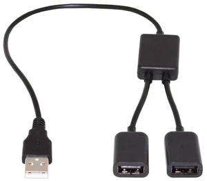 WRIARICH Black 1 to 2 USB 2.0 Dual Ports Hub Cable Bus Power For Laptop Desktop PC Mouse Flash Disk WRIARICH Black 1 to 2 USB 2.0 Dual Ports Hub Cable Bus Power For Laptop Desktop PC Mouse Flash Disk
