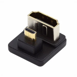 WRIARICH Micro HDMI 1.4 Male Type-D to HDMI Female Port Savers 360 Degree Up Opposite U Shape Back Angled Extension Adapter Converter WRIARICH Micro HDMI 1.4 Male Type-D to HDMI Female Port Savers 360 Degree Up Opposite U Shape Back Angled Extension Adapter Converter