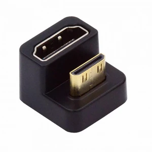 WRIARICH 360 Degree Up Opposite U Shape Back Angled Mini HDMI 1.4 Male to HDMI Female Extension Adapter Converter WRIARICH 360 Degree Up Opposite U Shape Back Angled Mini HDMI 1.4 Male to HDMI Female Extension Adapter Converter