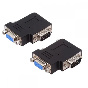 WRIARICH Cable 2pcs/lot Left & Right Angled 90 Degree VGA RGB HDB15Pin Screw Type Male to Female Nut Type Extension Adapter for Monitor Displays WRIARICH Cable 2pcs/lot Left & Right Angled 90 Degree VGA RGB HDB15Pin Screw Type Male to Female Nut Type Extension Adapter for Monitor Displays