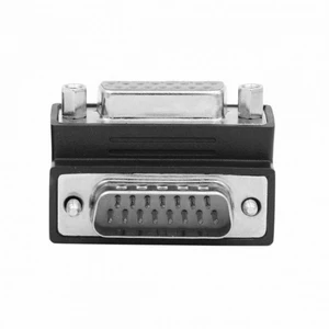 WRIARICH Cable Down 90 Degree Angled DSUB D-subminiature 15pin Male to Female Extension Adapter DB Connector WRIARICH Cable Down 90 Degree Angled DSUB D-subminiature 15pin Male to Female Extension Adapter DB Connector