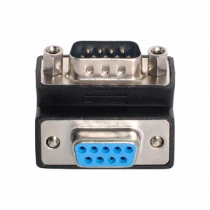WRIARICH Cable D-Sub RS232 9Pin DB9P Male to Female Up Angled 90 Degree Extension Adapter WRIARICH Cable D-Sub RS232 9Pin DB9P Male to Female Up Angled 90 Degree Extension Adapter