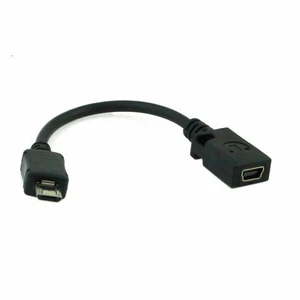WRIARICH Micro USB 5pin Male to Mini USB 5Pin Female Data Charge Cable 10cm WRIARICH Micro USB 5pin Male to Mini USB 5Pin Female Data Charge Cable 10cm