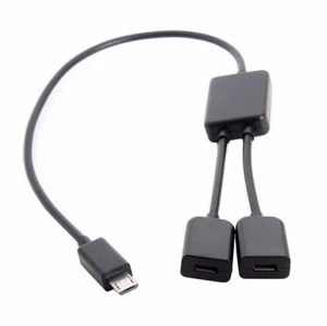 WRIARICH Micro USB to Dual Ports Micro USB Female Hub Cable For Laptop PC Mouse Flash Disk WRIARICH Micro USB to Dual Ports Micro USB Female Hub Cable For Laptop PC Mouse Flash Disk