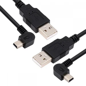 WRIARICH 2pcs/lot Left & Right Angled Mini USB B Type 5pin Male 90 Degree to USB 2.0 Male Power Data Cable 50cm WRIARICH 2pcs/lot Left & Right Angled Mini USB B Type 5pin Male 90 Degree to USB 2.0 Male Power Data Cable 50cm