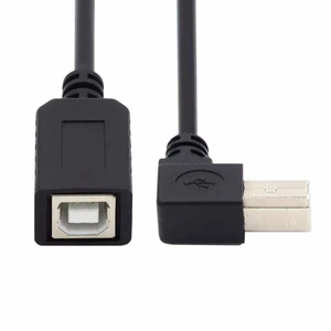 WRIARICH USB 2.0 B Type Male to Female Extension Cable Right Angled 90 Degree (20cm) for Printer Scanner Disk WRIARICH USB 2.0 B Type Male to Female Extension Cable Right Angled 90 Degree (20cm) for Printer Scanner Disk