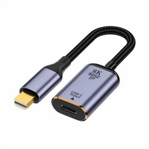 WRIARICH Type-C USB-C Female Source to Mini Displayport DP 1.4 Sink HDTV Cable 8K@60hz 4K@120hz for Tablet Phone Laptop WRIARICH Type-C USB-C Female Source to Mini Displayport DP 1.4 Sink HDTV Cable 8K@60hz 4K@120hz for Tablet Phone Laptop