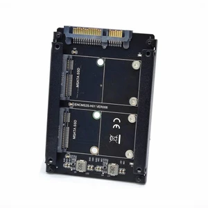 WRIARICH Dual MSATA Mini-SATA SSD Card JBOD Raid0 Span Bridge to 2.5inch SATA Combo HDD Disk Drive Enclosure WRIARICH Dual MSATA Mini-SATA SSD Card JBOD Raid0 Span Bridge to 2.5inch SATA Combo HDD Disk Drive Enclosure