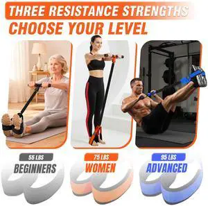 Upgrade Pedal Resistance Band with Handles, Exercise Band for Women, Sit Up Equipment for Full Body Training, Core, ABS, Legs, Glutes, Arms, Pilates, Physical Therapy, Strength Training Upgrade Pedal Resistance Band with Handles, Exercise Band for Women, Sit Up Equipment for Full Body Training, Core, ABS, Legs, Glutes, Arms, Pilates, Physical Therapy, Strength Training