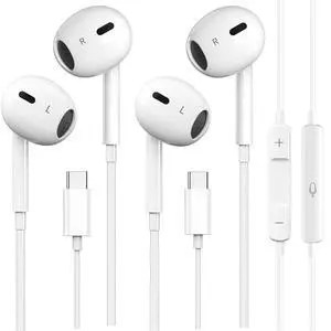 2 Pack USB C Wired Headphones for iPhone 17/16/15 Pro Max Earbuds 2 Pack USB C Wired Headphones for iPhone 17/16/15 Pro Max Earbuds