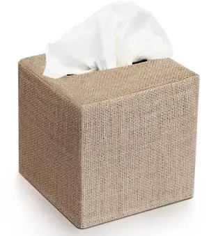 Stylish Tissue Box Cover - This Burlap Holder Instantly Covers Your Square Tissue Boxes - The Perfect Fall Decorative Cube Cover for Your Bathroom and Home Stylish Tissue Box Cover - This Burlap Holder Instantly Covers Your Square Tissue Boxes - The Perfect Fall Decorative Cube Cover for Your Bathroom and Home