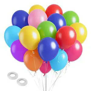 Balloons Assorted Colors Rainbow Decorations 100 Pack 12 inch Round Bright Latex Colorful Balloons for Birthday Baby Shower Wedding Party Birthday Decorations Supplies Arch Garland Balloons Assorted Colors Rainbow Decorations 100 Pack 12 inch Round Bright Latex Colorful Balloons for Birthday Baby Shower Wedding Party Birthday Decorations Supplies Arch Garland