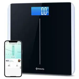 Smart Digital Bathroom Scale for Body Weight and BMI, Black Smart Digital Bathroom Scale for Body Weight and BMI, Black