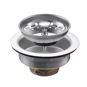 Kitchen Sink Stainless Steel Basket Strainer with Drain Assembly, 3-1/2 Inch Sink Drain Stopper Plug Kitchen Sink Stainless Steel Basket Strainer with Drain Assembly, 3-1/2 Inch Sink Drain Stopper Plug