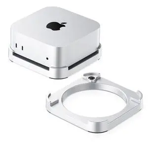 Stackable Mac mini Stand - Modular Interlocking Design, 360° Ventilation & Premium ABS Silver Finish, Space-Saving Stand for M4 or M4 Pro Mac mini-ST02 Stackable Mac mini Stand - Modular Interlocking Design, 360° Ventilation & Premium ABS Silver Finish, Space-Saving Stand for M4 or M4 Pro Mac mini-ST02