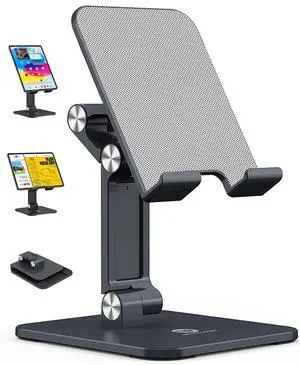 iPad Stand for Desk - Adjustable Foldable Tablet Stand Holder for iPad Accessories Display Stand PC Office Accessories, Black iPad Stand for Desk - Adjustable Foldable Tablet Stand Holder for iPad Accessories Display Stand PC Office Accessories, Black